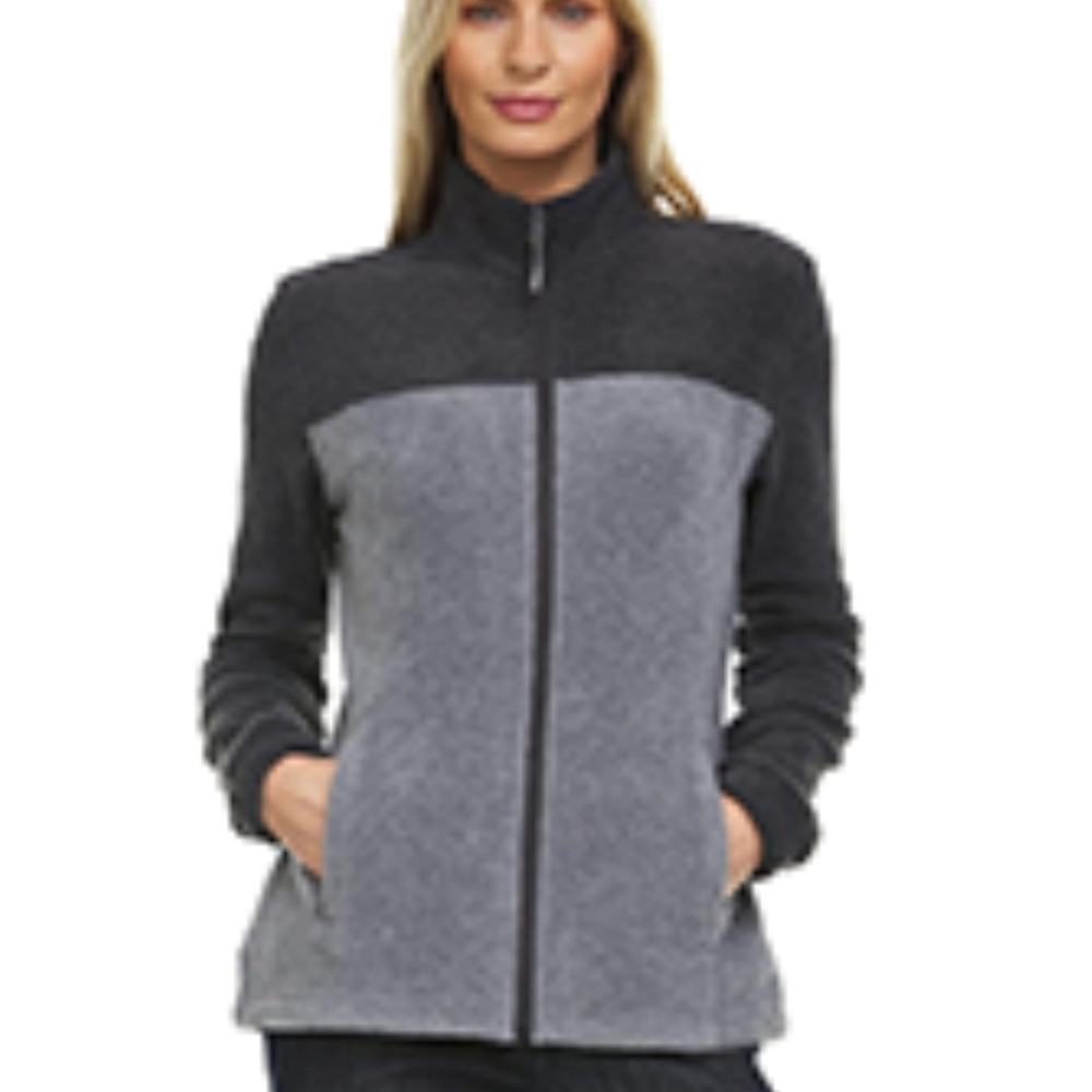 Swiss Alps Womens Lightweight Full-Zip Polar Soft Fleece Jacket Long-Sleeve XL